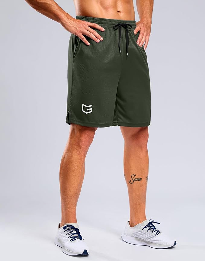 G Gradual Men's Athletic Workout Shorts with Pockets 5"/7"/9" Lightweight Quick Dry Gym Basketball Running Shorts for Men