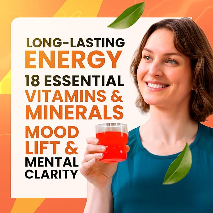 Morning Buzz Energy Drink Powder - Energy Boost Drink Mix - Sugar-Free Energy with Antioxidants - Morning Kickstart and Sports Nutrition Endurance Product - 30 Servings, Fruit Punch, 7.9 Ounces