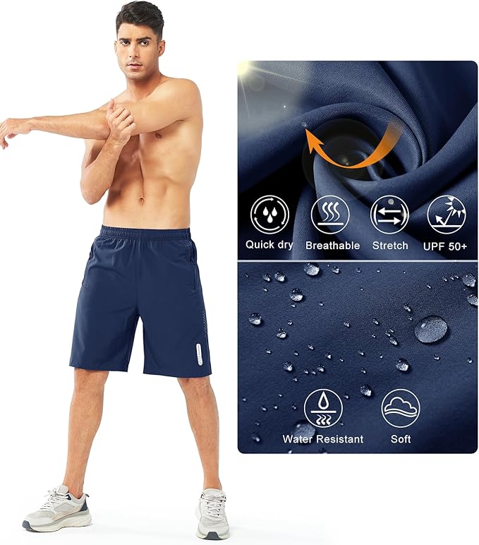 NORTHYARD Men's Athletic Running Shorts Quick Dry Workout Shorts 7"/ 5"/ 9" Lightweight Sports Gym Basketball Tennis Hiking