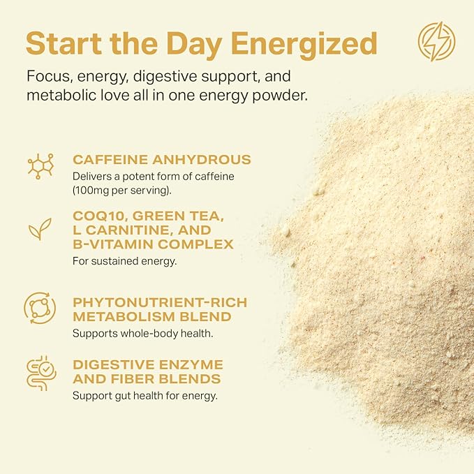 Proper, The Yellows Metabolism and Energy Boost, Sugar Free Energy Drink Powder with 100mg Caffeine. 30 Servings, Pineapple Mango Drink Mix for Men and Women