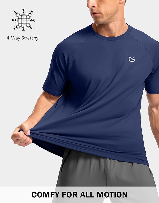 G Gradual Men's Workout Athletic T-Shirts Moisture Wicking Cooling Running Shirts Short Sleeve Performance Tee for Gym Tennis