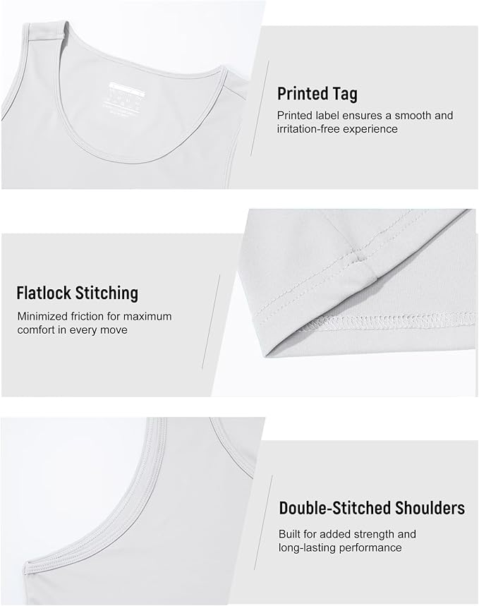 Boladeci Men's Tank Top Workout Athletic Quick Dry UPF 50+ Sun Protection Lightweight Summer Beach Gym Sleeveless Shirts