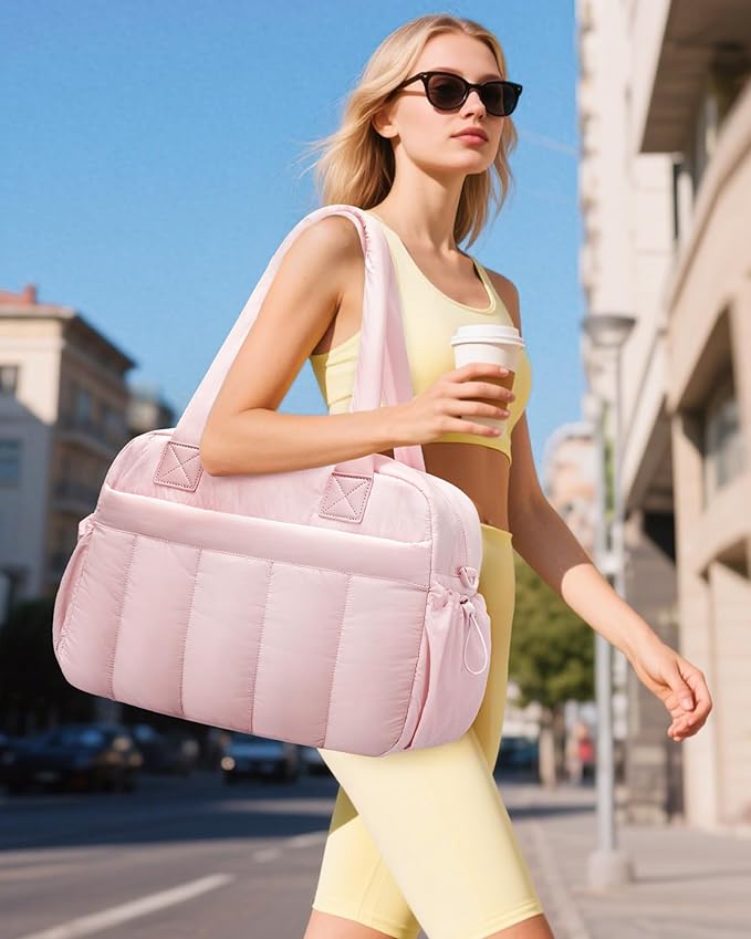 oscaurt Gym Bag for Women Lightweight Duffle Bag for Travel with Toiletry Pouch Water Resistant Carry On Weekender Overnight Duffel