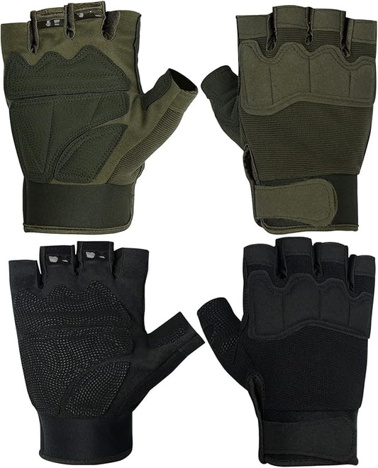 FIORETTO Fingerless Gloves for Airsoft Shooting Half Finger Hunting Hiking Cycling Driving Motorcycle Climbing Work Gloves M210603