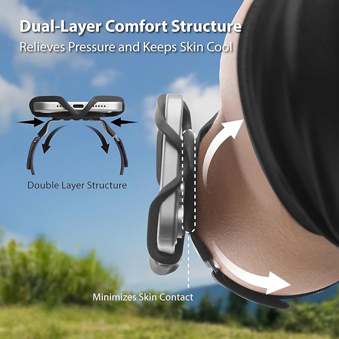 BONE Run Tie 3, Running Phone Armband, Skin-Friendly Silicone Sport Armband with Dual Layer Structure for Heat-Dissipation, Workout Phone Holder for iPhone and 4-7"-7.2" Smartphones (Size L)