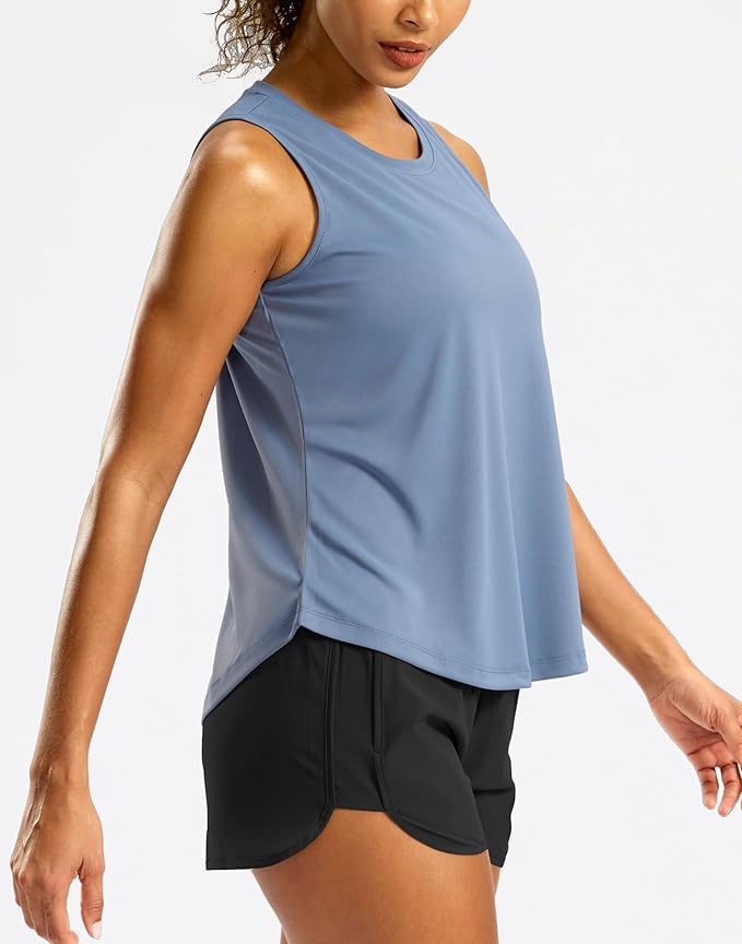 G Gradual Workout Tank Top for Women Sleeveless Athletic Yoga Tops High Neck Quick Dry Running Tennis Sports Shirts for Women