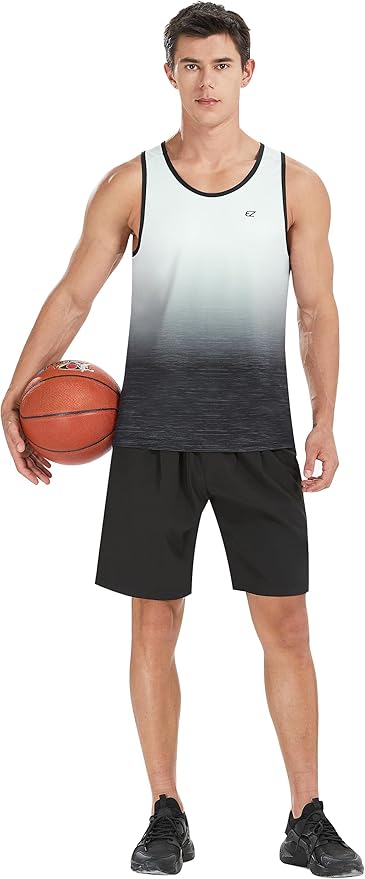 EZRUN Men's Quick Dry Sport Tank Top for Bodybuilding Gym Athletic Jogging Running,Fitness Training Workout Sleeveless Shirts