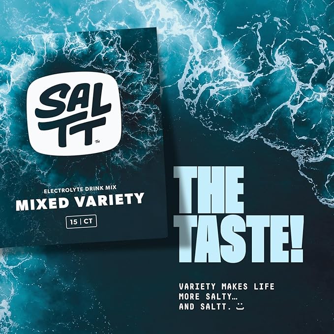 SALTT Electrolytes Powder Packets, All Things Mixed Variety Pack (15 Packets) - Magnesium, Potassium, Sodium, Trace Minerals - Vegan & Gluten Free - Travel Essentials - Made in USA