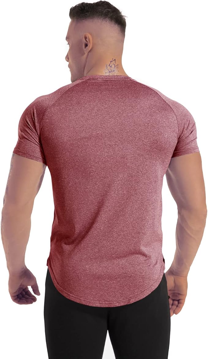 Men's 3pack Dry Fit Workout Gym Short Sleeve T Shirt Moisture Wicking Active Athletic Performance Running Shirts