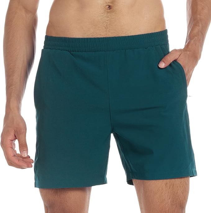 Men's Running Shorts 6" Quick Dry Gym Athletic Workout Shorts for Men with Pockets