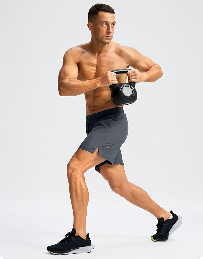 Men's Running Shorts with Zipper Pockets 9 Inch/ 7 Inch / 5 Inch Lightweight Quick Dry Gym Workout Athletic Shorts for Men