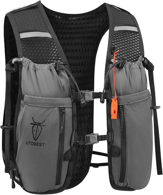 Upgrade Running Hydration Vest 10L, Running Backpack for Women Men Multi-Functional Storage, Adjustable Water Vest for Trail Marathon Race Jogging Cycling