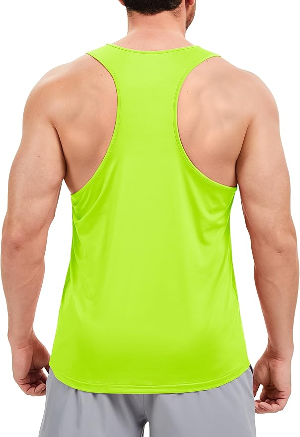 TACVASEN Mens Workout Tank Top UPF 80+ Y-Back Muscle Shirts Quick Dry Sleeveless Tee Shirt for Swim Beach Gym Athletic