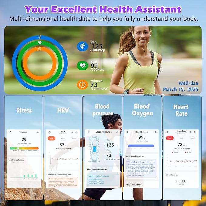 Smart Ring for Women and Men – Fitness & Health Smart Ring with Heart Rate and Sleep Tracking – Waterproof Activity & Wellness Ring Compatible with iPhone and Android