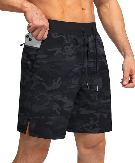 Men's Running Shorts with Zipper Pockets 9 Inch/ 7 Inch / 5 Inch Lightweight Quick Dry Gym Workout Athletic Shorts for Men