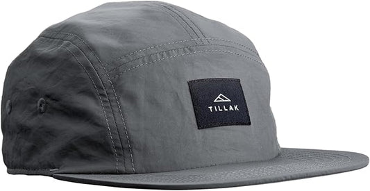 Tillak Wallowa Camp Hat, Lightweight Nylon 5 Panel Cap with Snap Closure