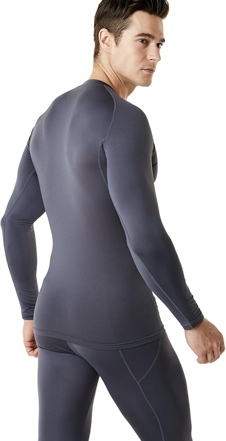 TSLA Men's Thermal Long Sleeve Compression Shirts, Athletic Base Layer Top, Winter Gear Running T-Shirt
