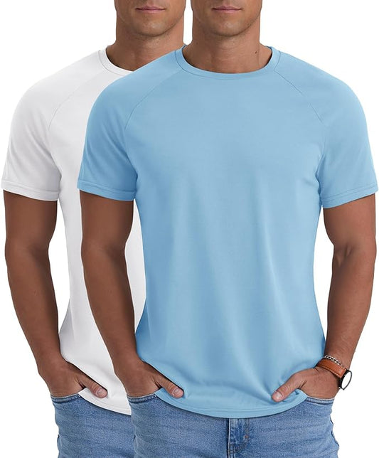 Askdeer Men's T-Shirt Short Sleeve Quick Dry Shirts Lightweight Workout Athletic Tees for Running, Beach, Hiking