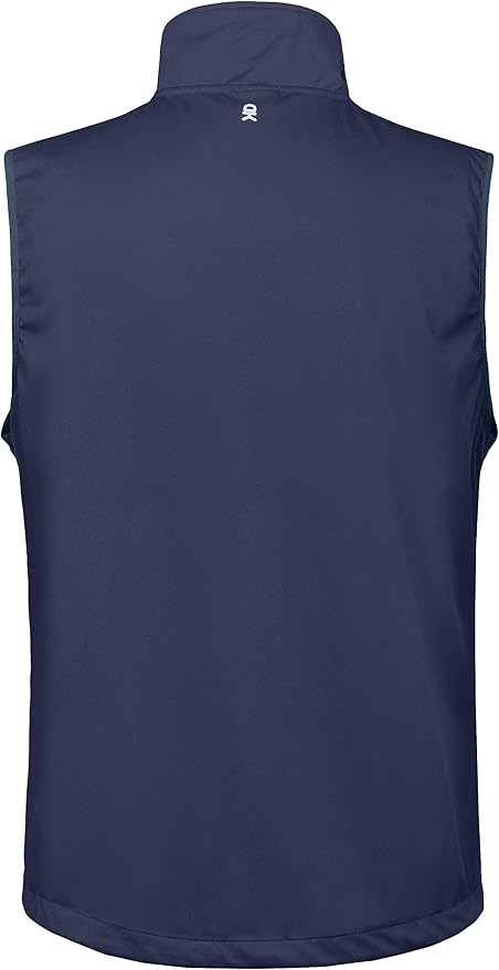 Little Donkey Andy Men's Lightweight Softshell Vest Windproof Sleeveless Jacket for Travel Hiking Running Golf