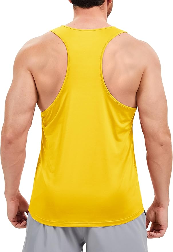 TACVASEN Mens Workout Tank Top UPF 80+ Y-Back Muscle Shirts Quick Dry Sleeveless Tee Shirt for Swim Beach Gym Athletic