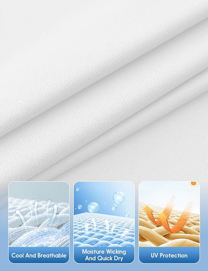 Men's Long Sleeve Moisture Wicking Athletic Shirts, Dry Fit Long Sleeve UV Protection Shirts Men for Workout, Running, Hiking