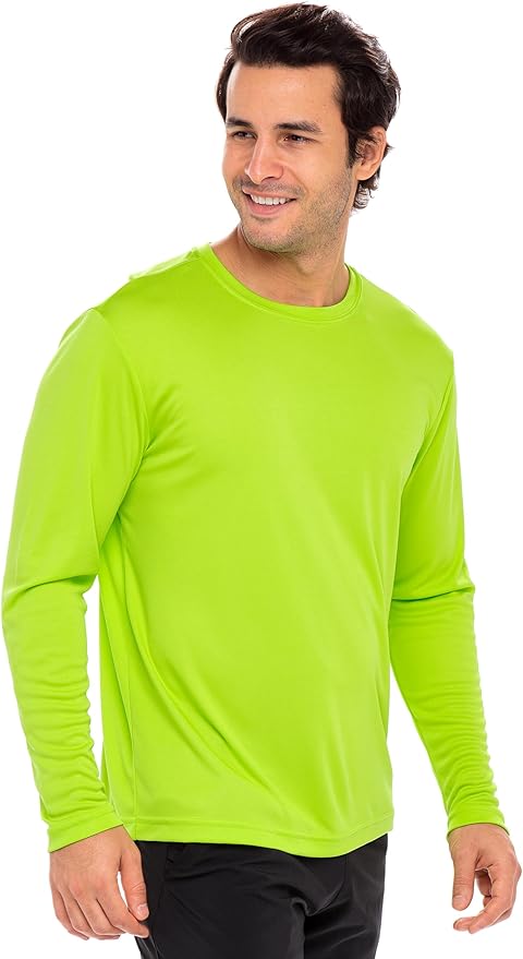 Men's Long Sleeve Moisture Wicking Athletic Shirts, Dry Fit Long Sleeve UV Protection Shirts Men for Workout, Running, Hiking