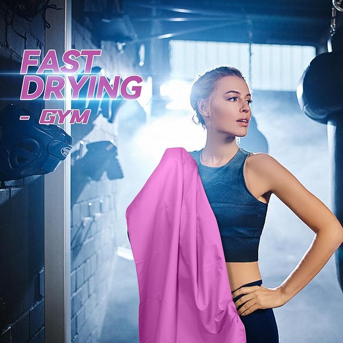 Microfiber Beach Towel-Perfect for Travel, Sports, Camping, Swimming, Yoga, Gym- Quick Dry, Sand Free, Compact, Lightweight, Absorbent (Purple, X-Large(200x90cm, 78x35”))