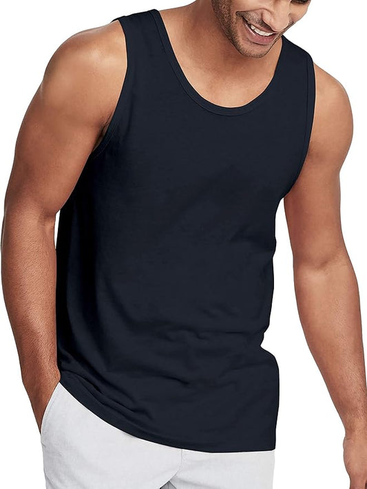 Hat and Beyond Mens Tank Top Soft Performance Boxing Gym Shirts Plain Muscle Tee