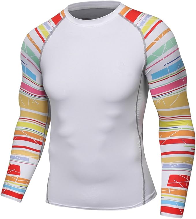 Men's Soft Slim Long Sleeve Dry-Fit Compression Gym Trainning Shirt
