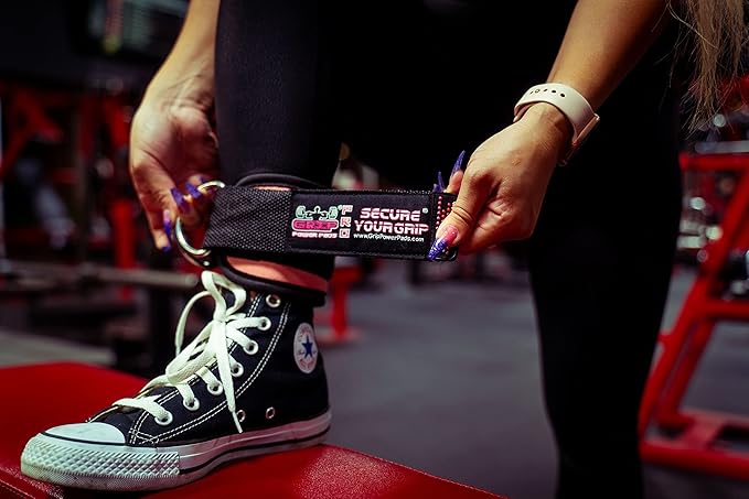 Ankle Straps for Cable Machines Double D-Ring Gym Adjustable Neoprene Premium Cuffs to Enhance Legs Abs & Glutes Kickbacks Workouts Leg Curls Extensions Booty Hip Abductors Exercise for Men & Women