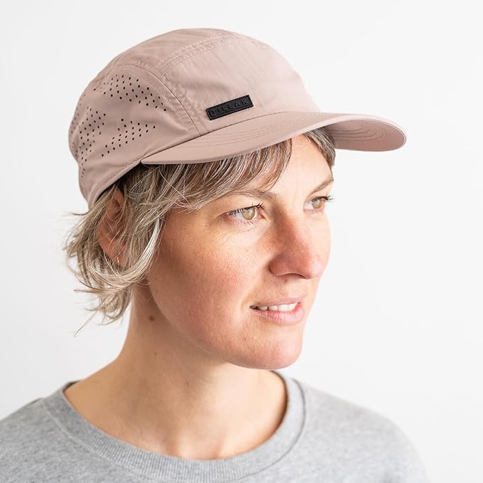 Tillak Vista Hat, Lightweight Nylon 5 Panel Cap with Snap Closure and Laser-Cut Ventilation