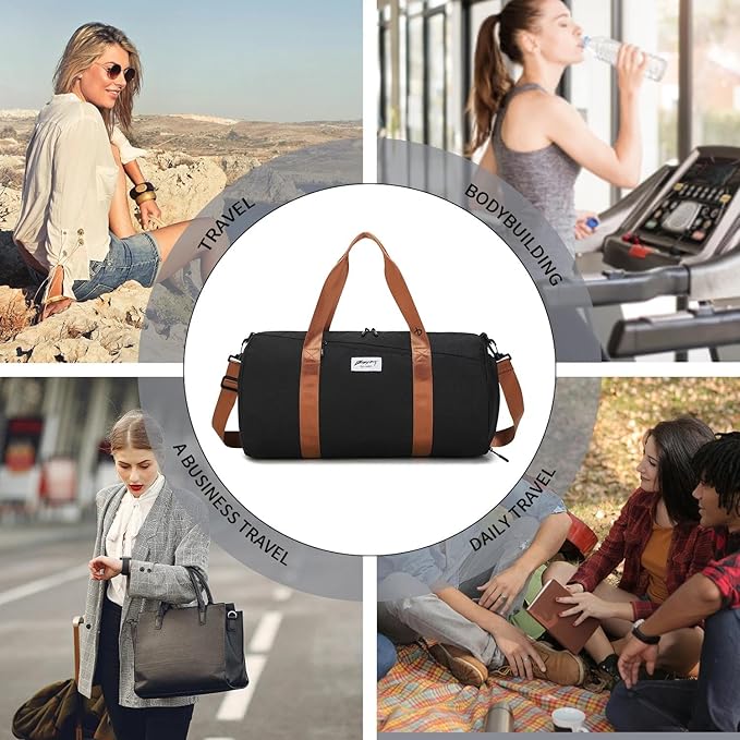 BE SMART Waterproof Mens Gym Bag with Shoe Compartment, Duffle Bags with Wet Pocket for Men, Lightweight Large Sport Duffel Option for Overnight Weekender, Fitness, Swim, Boxing,Travel