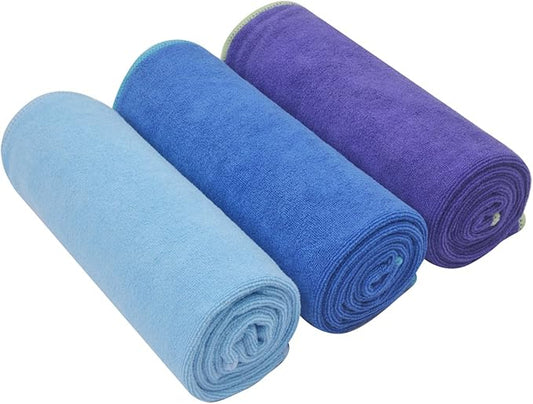 SINLAND Microfiber Gym Towels Sports Fitness Workout Sweat Towel Super Soft and Absorbent 3 Pack 16 Inch X 32 Inch