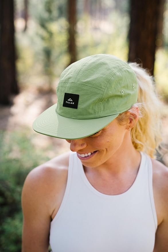 Tillak Wallowa Camp Hat, Lightweight Nylon 5 Panel Cap with Snap Closure