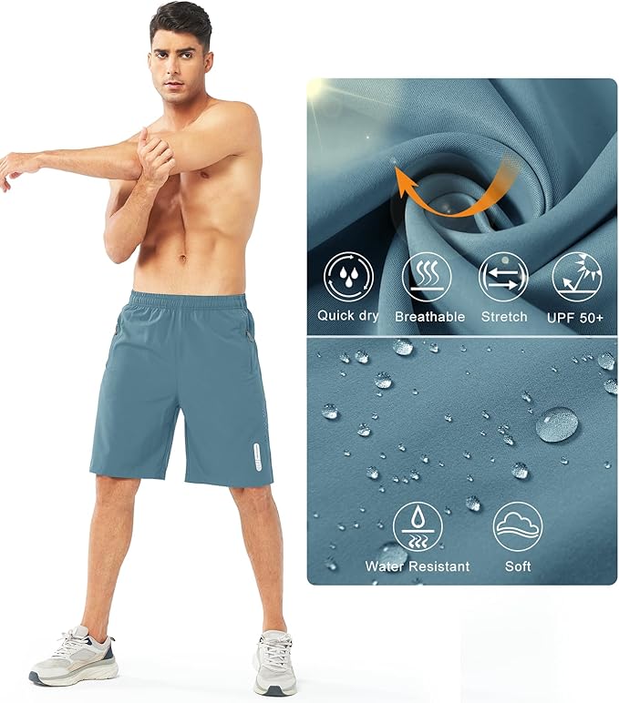 NORTHYARD Men's Athletic Running Shorts Quick Dry Workout Shorts 7"/ 5"/ 9" Lightweight Sports Gym Basketball Tennis Hiking