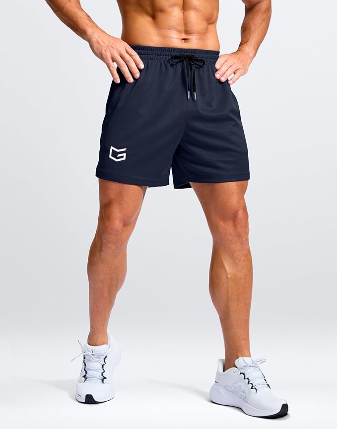G Gradual Men's Athletic Workout Shorts with Pockets 5"/7"/9" Lightweight Quick Dry Gym Basketball Running Shorts for Men