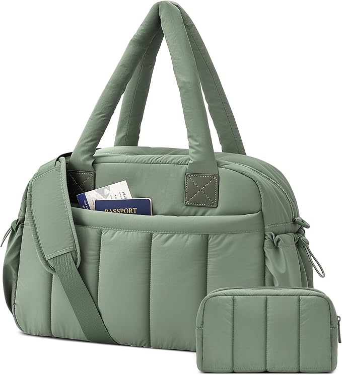 oscaurt Gym Bag for Women Lightweight Duffle Bag for Travel with Toiletry Pouch Water Resistant Carry On Weekender Overnight Duffel