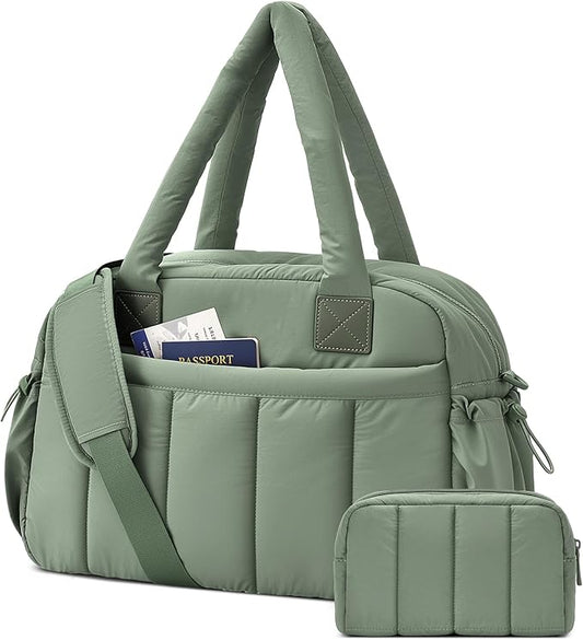 oscaurt Gym Bag for Women Lightweight Duffle Bag for Travel with Toiletry Pouch Water Resistant Carry On Weekender Overnight Duffel