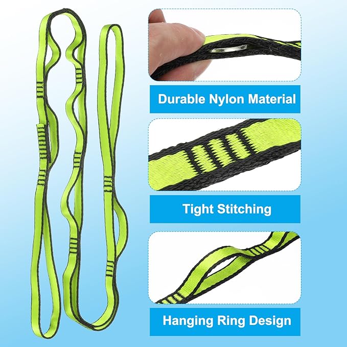 PATIKIL Daisy Chain Straps, Strong Climbing Strap Adjustable Nylon Chain Sling with Loops for Aerial Yoga Hammock Swing