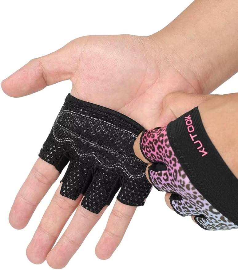 KUTOOK Weight Lifting Workout Gloves for Men/Women, 3mm XRD Padding Grip Gym Gloves, Breathable Partial Gloves for Calluses, Weightlifting Gloves for Exercise, Kettlebell, Pull-Ups, Cross Training