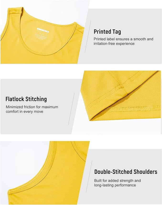 Boladeci Men's Tank Top Workout Athletic Quick Dry UPF 50+ Sun Protection Lightweight Summer Beach Gym Sleeveless Shirts