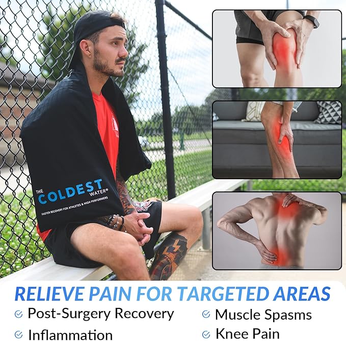 Coldest Extra Large Ice Pack for Back and Full Body - Cold Compress for Pain Relief, Ice Blanket for Sleeping or Ice Pad Physical Therapy - Folds Compact (53" x 13" - Full Body)