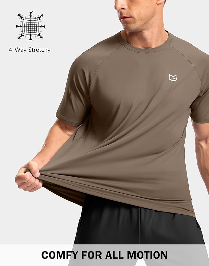 G Gradual Men's Workout Athletic T-Shirts Moisture Wicking Cooling Running Shirts Short Sleeve Performance Tee for Gym Tennis