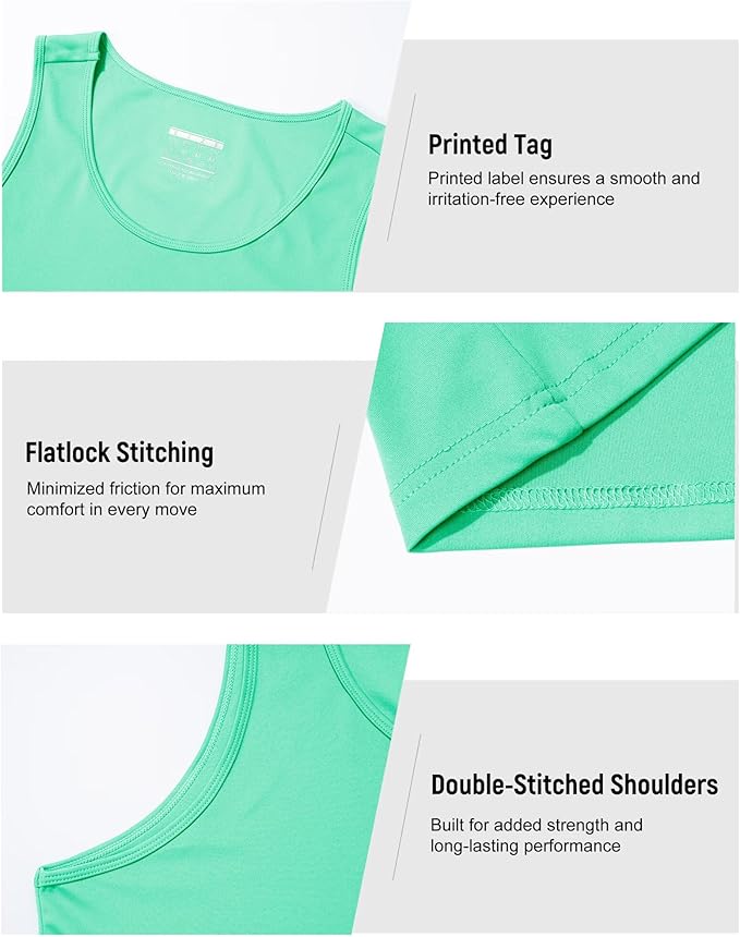 Boladeci Men's Tank Top Workout Athletic Quick Dry UPF 50+ Sun Protection Lightweight Summer Beach Gym Sleeveless Shirts