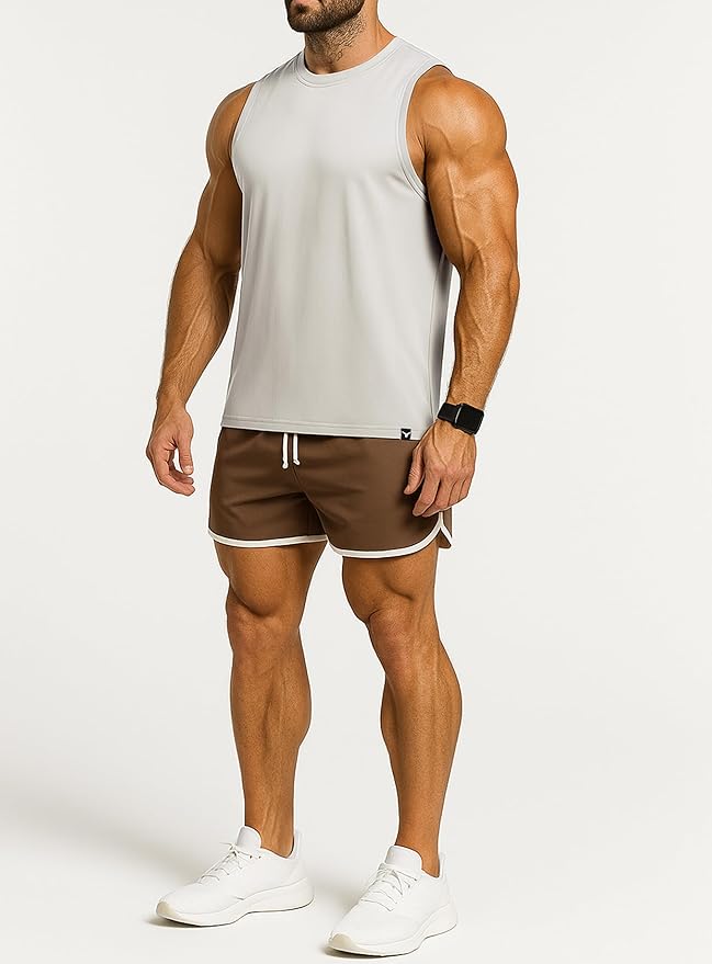 Men's Athletic Tank Tops Sleeveless Muscle Shirts Workout Running Bodybuilding Gym Tanks