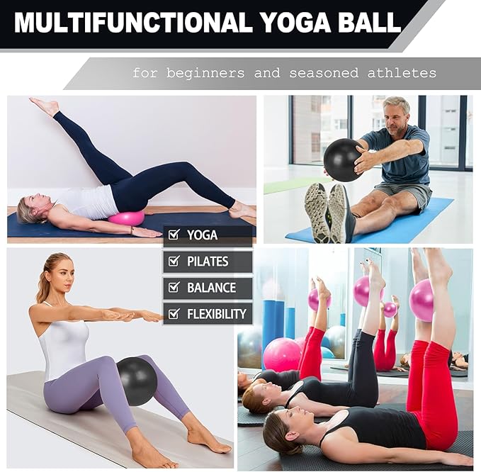 Pilates Ring and Ball Set Bulk, Pilates Equipment with 12 Inch Pilates Circle Rings, Small Yoga Balls, Resistance Bands, Pilate Essential Kit Bulk for Home Workouts Women, Pilates & Yoga Studio