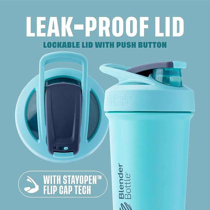 BlenderBottle Strada Sleek - Stainless Steel - 25-oz. - Seafoam