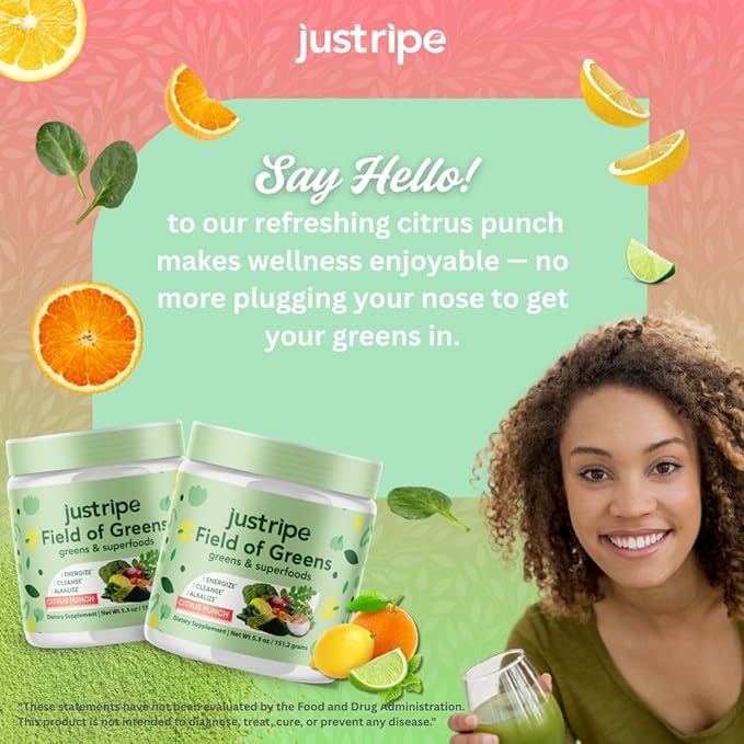 Field of Greens Superfood Powder with Organic Spirulina, Chlorella, Beet Root Powder - Bacillus Coagulans Probiotic, A Plant-Based Mix Supporting Gut Health, Immunity, Bloom into Health, 28 Scoops (1)