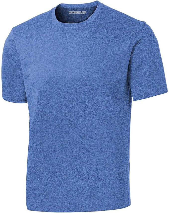 DRIEQUIP Men's Big & Tall Short Sleeve Moisture Wicking Athletic T-Shirts