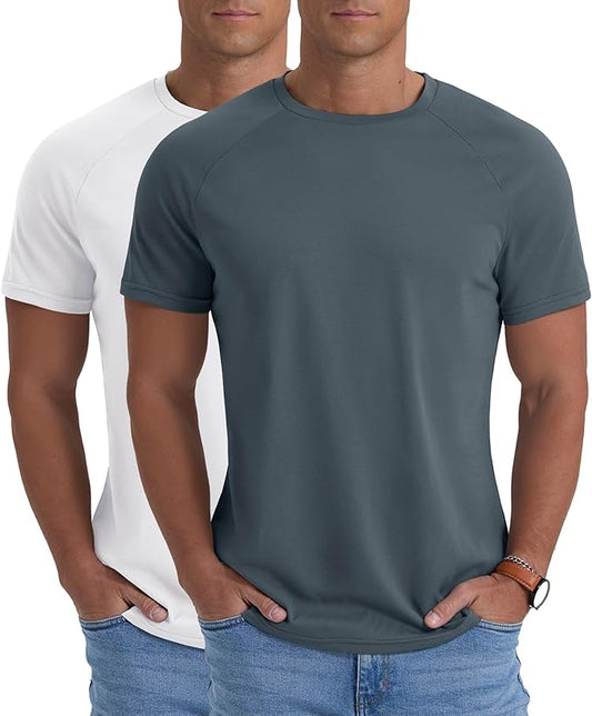 Askdeer Men's T-Shirt Short Sleeve Quick Dry Shirts Lightweight Workout Athletic Tees for Running, Beach, Hiking